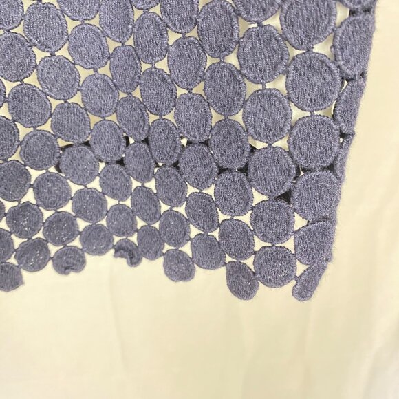 Karl Lagerfeld Paris Navy Circle Lace Pencil Skirt Size 8 - Picture 7 of 12